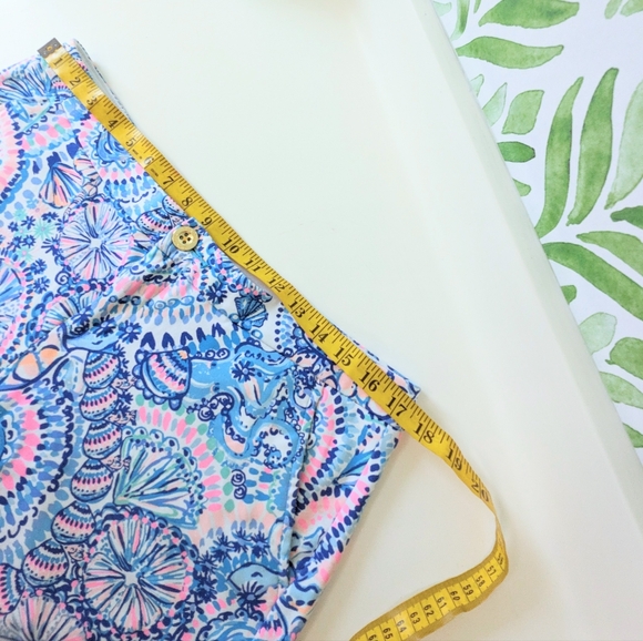 Lilly Pulitzer Darci Knit Shorts Blue Grotto Commotion in the Ocean - Picture 10 of 14